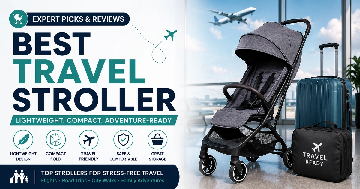 Best travel stroller guide with compact fold stroller, luggage, airport travel, lightweight design, safety, comfort, and parent buying tips.